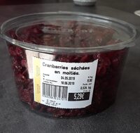 Cranberries séchées en moitiés