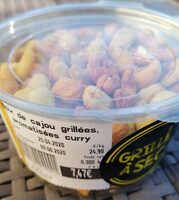 Noix de cajou grillées, aromatisées curry