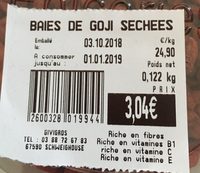 Baie de goji sechees