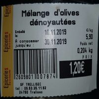 Mélange d'olives dénoyautées