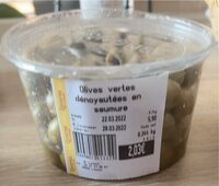 Olives vertes denoyautees en saumure