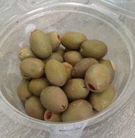 Olives vertes farcies aux poivrons