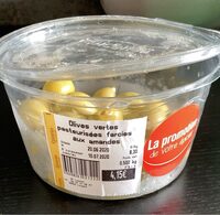 Olives vertes pasteurisees farcies avec amandes