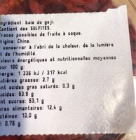 Baies de Goji sechées