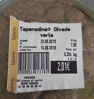 Tapenadine olivade verte