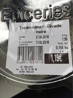 Tapenade olivade chez grand frais