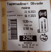 Tapenadine Olivade noire