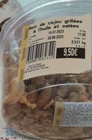 Noix de cajou grillées à l huile et salées