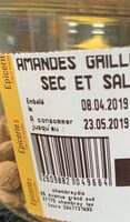 Amandes grillees a sec et salees