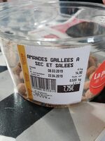 Amandes grillées à sec et salées