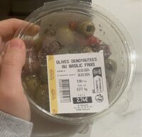 Olives denoyautées au basilic frais