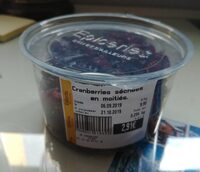 Cranberries séchées en moitiés