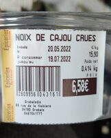 Noix de cajou crues
