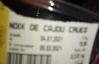 Noix de cajou crues