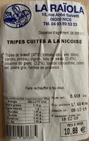 Tripes Cuites A La Nicoise