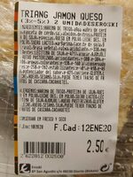 Triángulo de jamón y queso