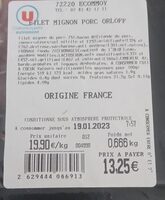 Filet mignon porc orloff