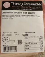 Jambon cuit supérieur avec couenne