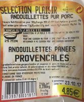 Andouillettes panées provençales