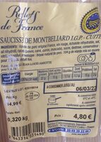 Saucisse de Monbéliard I.G.P. cuite
