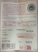 Saucisses de montbeliard igp cuites