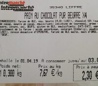 Pain au chocolat pur beurre