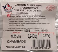Jambon Superieur Traditionnel