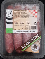 Saucisse à l'ancienne x4 coupées au couteaux