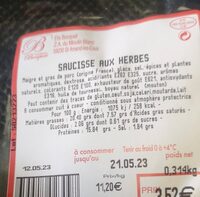 Saucisse aux herbes