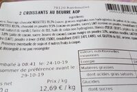 Croissants au beurre AOP