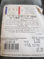 Magret de canard assaisonné au piment d'Espelette