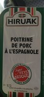 Poitrine de porc à l'espagnole