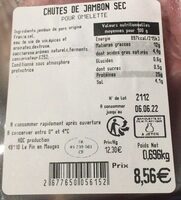 Chutes de jambon sec