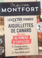Aiguillettes de canard marinées