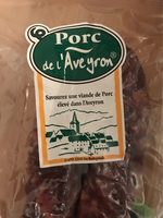 Saucisse seche porc aveyron