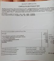 Chipolata de poulet bio