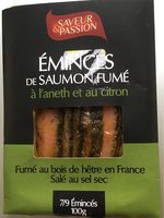 Eminces de saumon fume a l'aneth et au citron