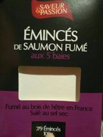 Emincé de saumon fumé aux 5 baies