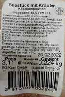 Brie Stück mit Kräuter