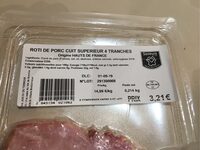 Roti de porc cuit superieur 4 tranches