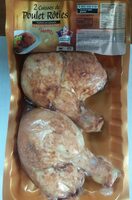 2 cuisses de poulet roties