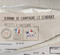 Terrine de campagne le cendray