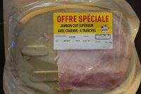 Jambon cuit superieur avec couenne