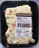 Käsezubereitung Pfirsich - Papaya - Orange