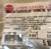 Jambon blanc supérieur tranché