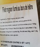 Filet mignon fumé au bois de hêtre