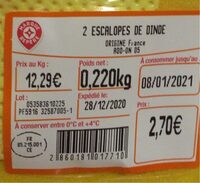 Escalopes de dinde