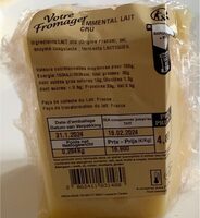Emmental lait cru