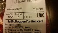 Ja! Natürlich Bio Roggen Pur Weckerl