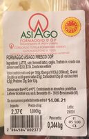 ASIAGO formaggio DOP
